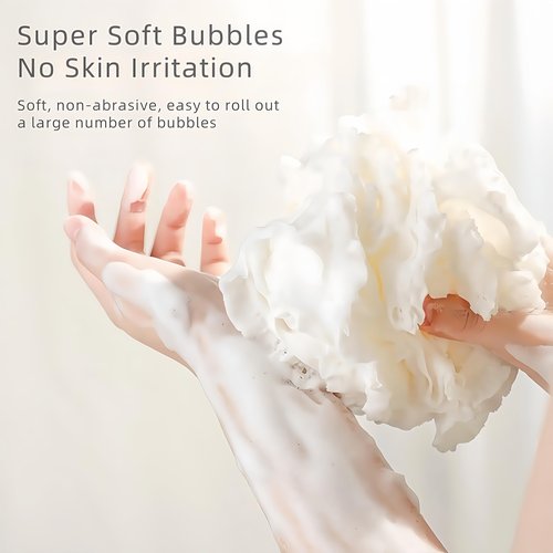 3-Pack Bath Loofah Set with Dual-Sided Shower Puff - Includes Soap Pocket, Hanging Rope, and Gift Box - Loofah for Women and Men - Shower Sponge for Body with Rich Lather（ Beige & Pink & Gray ）