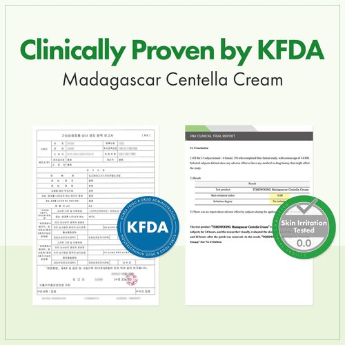 TOSOWOONG Madagascar Centella Cream, 706,580ppm Madagascar Centella Asiatica, Moisturizer, Rapid Soothing, Deep Hydration with Cica Complex, Skin Barrier Repair, Irritation Relief, 50ml / 1.69 fl. oz.