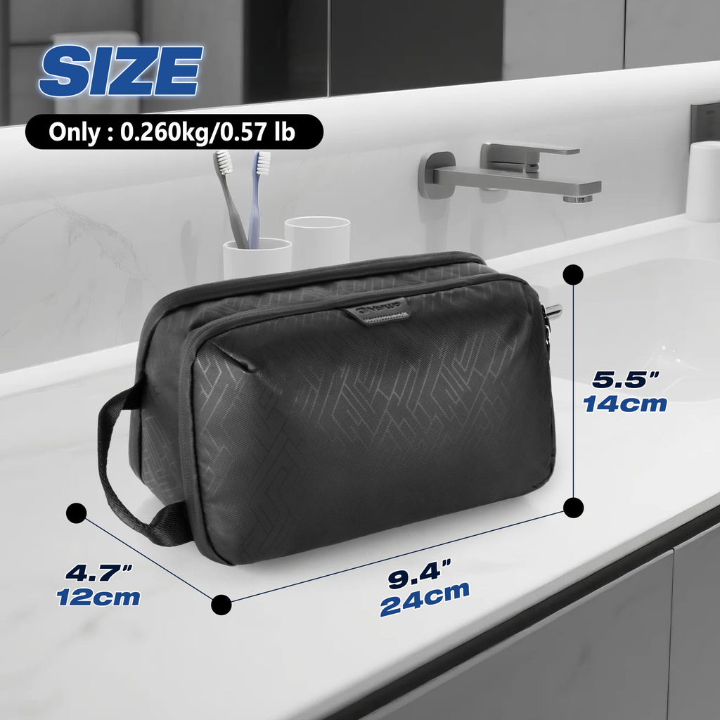 Yarwo Travel Toiletry Bag for Men, Hanging Dopp Kit Shaving Storage Case, Water-resistant Toiletry Organizer Hygiene Bag for Toiletries, Skincare, Razor, Makeup, Shower Essentials, Xmas Gift for Men