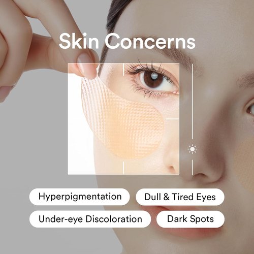 Abib Glutathione Kojic Acid Eye Patches - Brighten Dark Circles & Spots | 60 Count Korean Skin Care