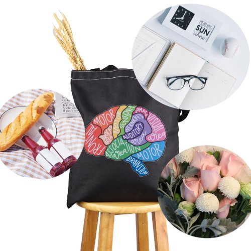 G2TUP Brain Anatomy Gift Neuroscience Cosmetic Bag Neurology Nurse Makeup Bag Nursing Anatomical Layout Brain Zipper Travel Bag (Brain Anatomy TB B)