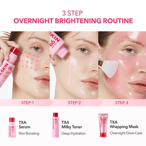 APRILSKIN TXA Niacinamide 99 Overnight Wrapping Mask | 99% High-Purity TXA+Niacinamide for Uneven Skin Tone | Overnight Skin Booster for Toning Care, Firming & Pore Care | 80ml, 2.70 fl.oz.