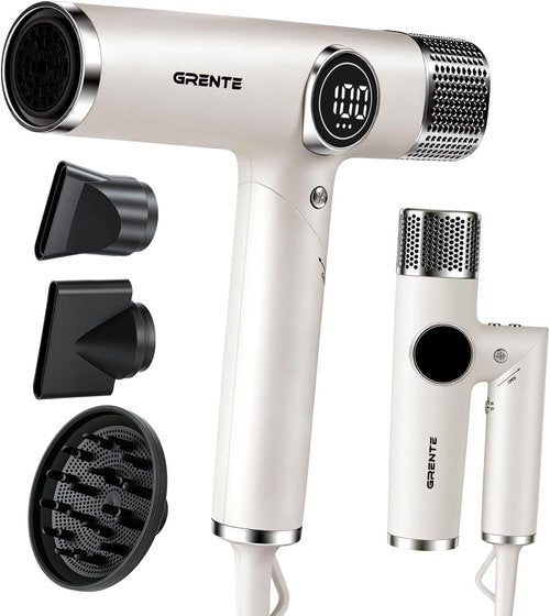 Skiennix Professional Ionic Hair Dryer - High-Speed with Digital Display & Magnetic Diffuser | Lightweight, Low Noise