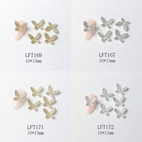 22 Pcs 3D Butterfly Nail Charms Crystals Diamonds Rhinestones, Crystals Diamonds Large Rhinestones Bow for Nail Art Beauty Design Decoration Craft Jewelry DIY
