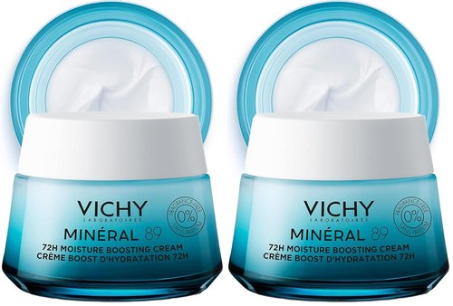 Vichy Mineral 89 Moisture Boosting Cream - Fragrance-Free Daily Face Moisturizer for All Skin Types