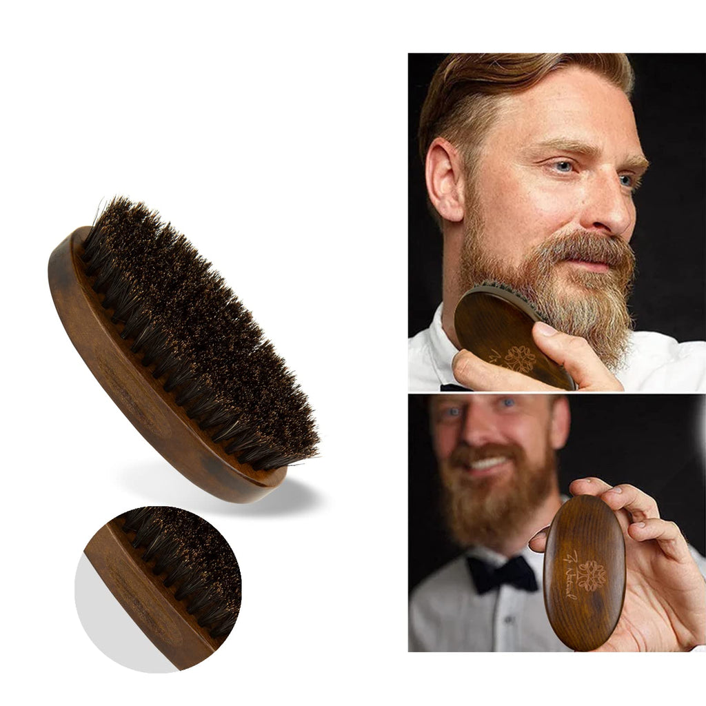ZP Natural Beard Grooming Kit For Men - European Vintage Style w/Beard Comb, Beard Brush, Beard Bar - Focusing On Men's Beard Care, Mastering The Beards Of Men All Over The World
