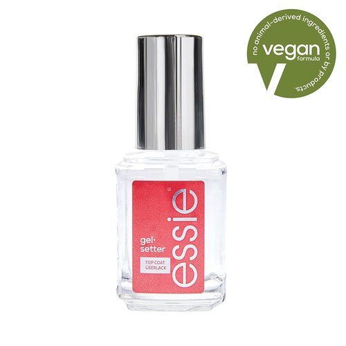 Essie Nail Care Gel Setter Top Coat - 8-Free Vegan Formula for Gel-Like Finish | 0.46 Fl Oz
