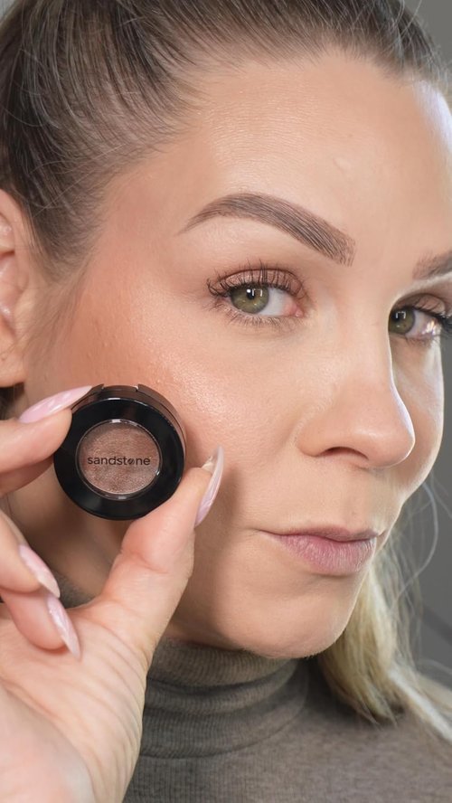 Sandstone Scandinavia Hypoallergenic Eyeshadow - Long-Lasting, Blendable Formula - Vegan & Fragrance-Free - 584 Dark Bronze