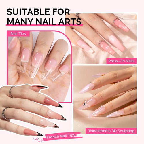 MelodySusie Super Strong Nail Glue, Semi Solid Nail Glue Press On Nails, Quick Drying, No UV Lamp Needed, Long Lasting, Nail Glues DIY Home Salon Manicure 15ml