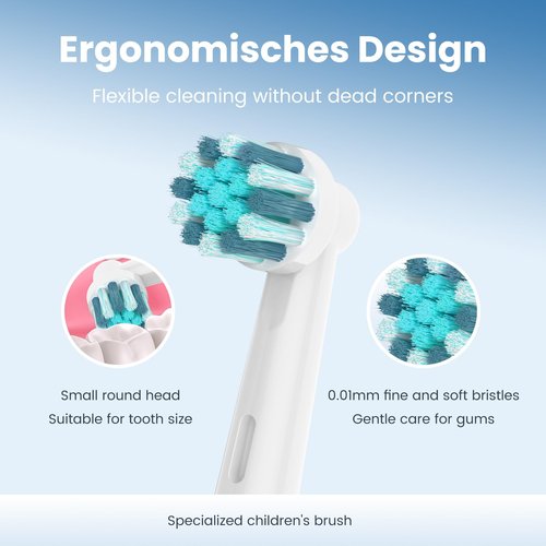 16pcs Kids Replacement Heads Compatible with Braun Oral B Kids Electric Toothbrush, Ultra Soft Bristles