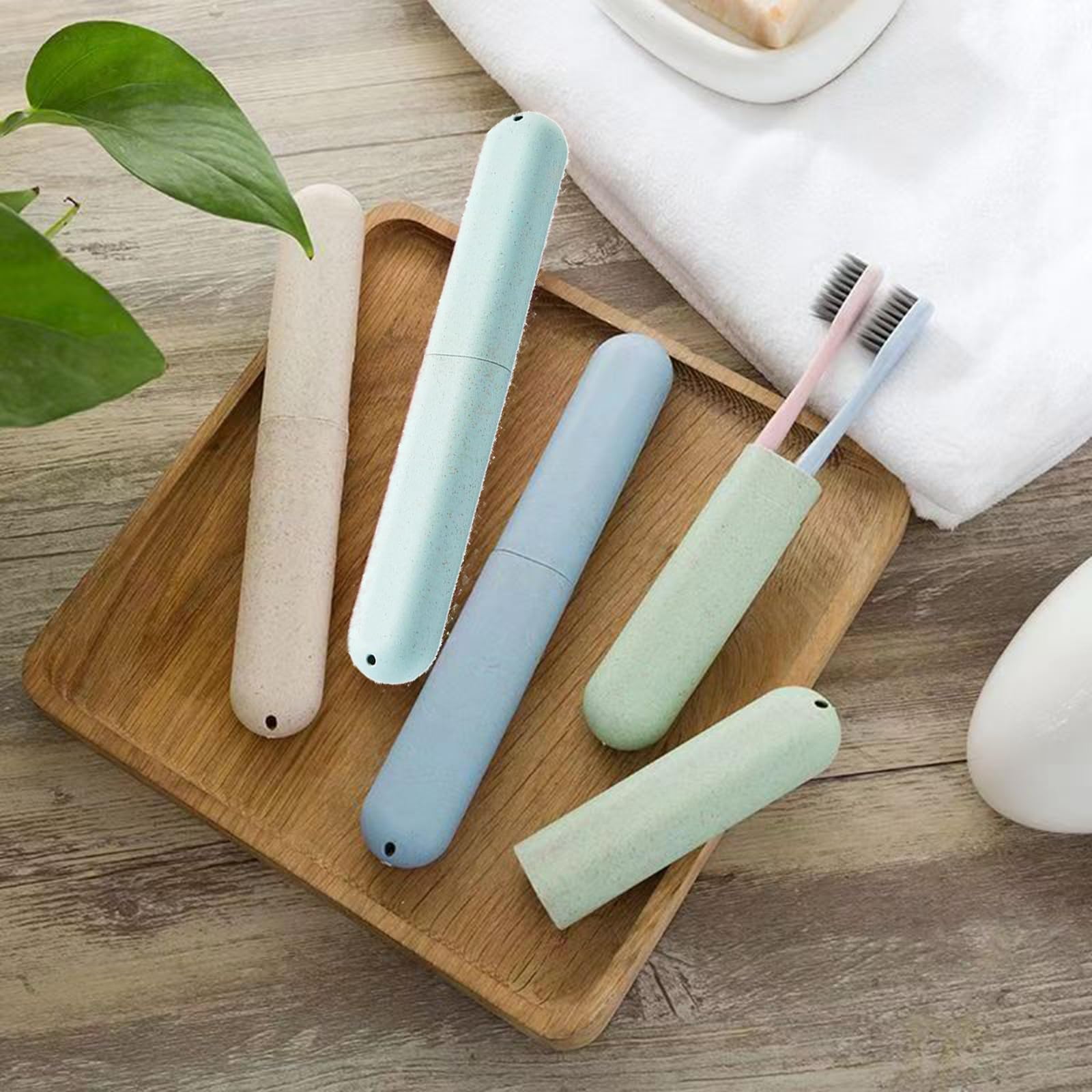 Xxshcdz 3Pcs Travel Soap Case and 3Pcs Toothbrush Travel Case Set,Leakproof Soap Dish with Lid Portable Toothbrush Holder for Traveling, Camping, Bathroom- Waterproof Drawstring Bag for Boot Backpack