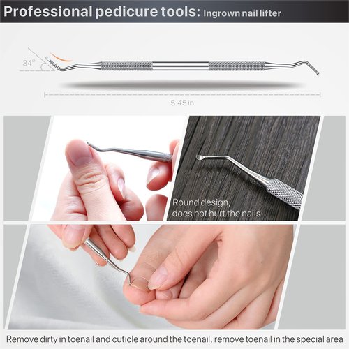 Toenail Clippers for Seniors Thick Toenails, Toe Nail Clippers Adult Thick Nails Long Handle, Professional Heavy Duty Nail Clippers 6Pcs Black