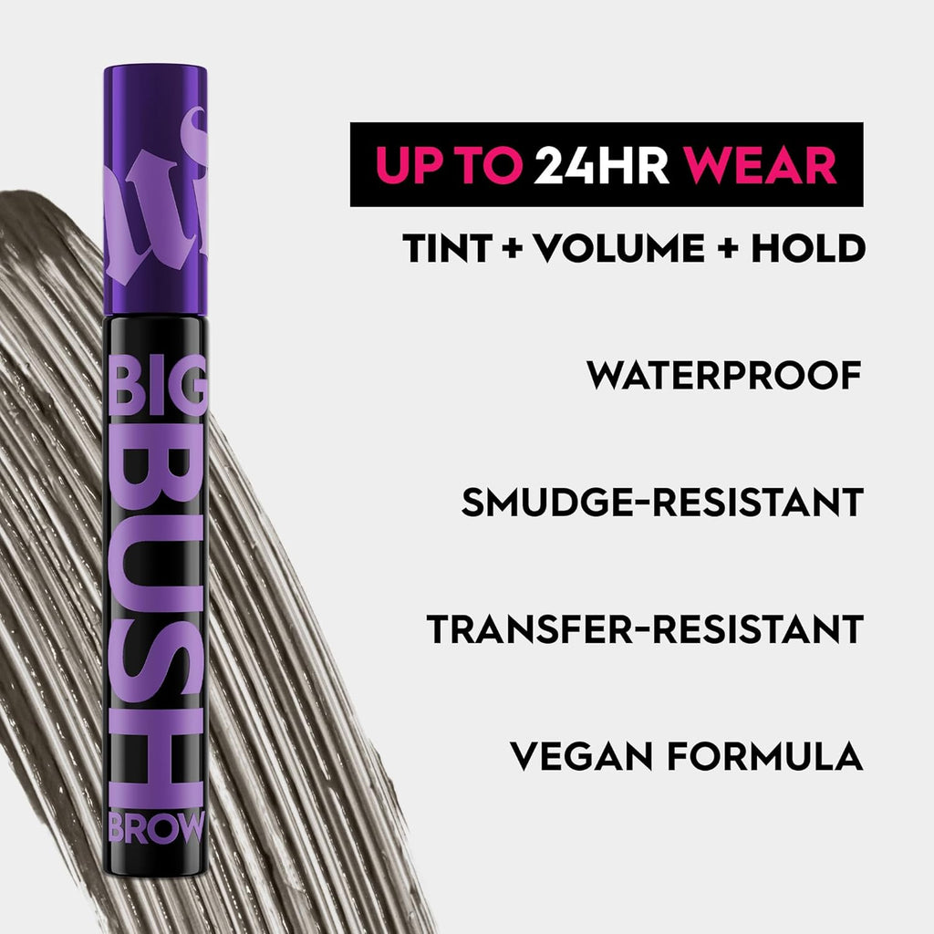 Urban Decay Big Bush Volumizing Tinted Eyebrow Gel - Waterproof, Smudge-Resistant, 24 HR Hold, Vegan - 0.19 fl oz
