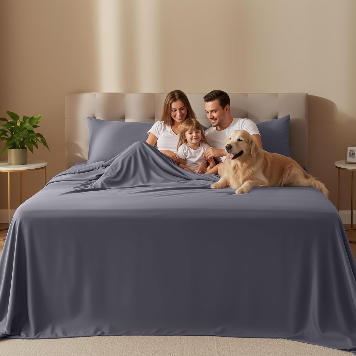 Utopia Bedding Queen Size Sheet Set - Soft, Breathable Microfiber, 4-Piece in Grey | Oeko Tex Certified