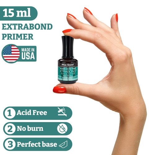 Mia Secret 3PCS No Burn Acid Free Primer Xtra Bond Acrylic Uv Gel 0.5 Fl Oz…