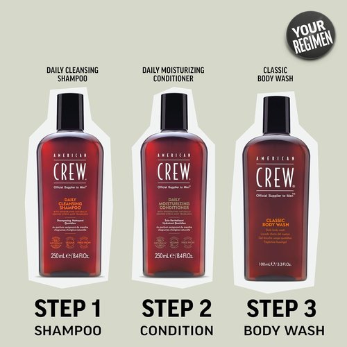 American Crew Shampoo - Daily Cleanser for Men | Naturally Derived Vegan Formula, Citrus Mint, 8.45 Fl Oz