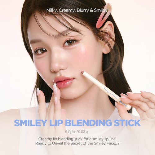 Lilybyred Smiley Lip Blending Stick - Korean 3-in-1 Lip Liner with Smooth Texture & Long-Lasting Matte Finish | 0.028 oz (01 Grin with Me)