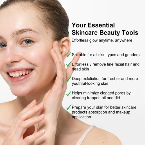 Face Razors for Women, Dermaplane Razor for Women Face, Eyebrow Razor, Dermaplaning Tool, Gentle Exfoliation Microblades for Sensitive Skin, Peach Fuzz Remover