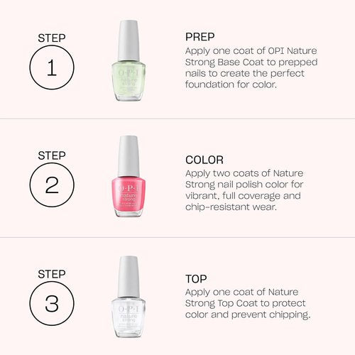 OPI Nature Strong Natural Origin 3-Step Nail Care System - Botanical Base Coat, Top Coat & Vibrant Colors | Eco-Friendly, Vegan & Cruelty-Free