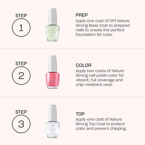 OPI Nature Strong Base Coat | Natural Origin, Vegan Nail Polish Base Coat | Infused with Botannicals & Prevents Discoloration