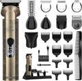 Hatteker Beard Trimmer Kit Professional Hair Clipper Zero Gapped T-Blade Electric Razor Shaver for Nose Ear Body Face Mustache Trimmer for Men Cordless Grooming Kit 8 in 1