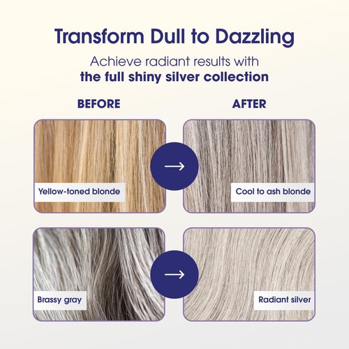 One 'n Only Shiny Silver Ultra Shine Spray - Purple Hair Shine for Brightening & UV Protection - 4 oz