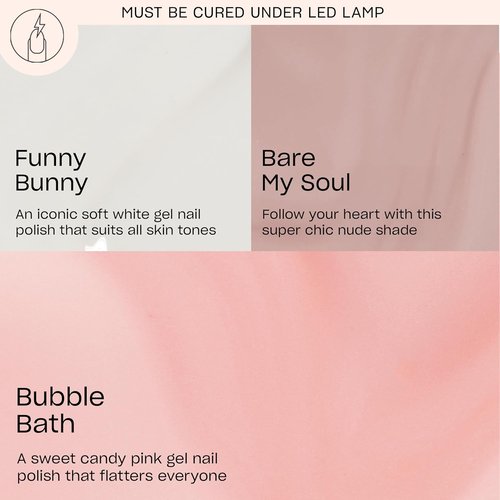 OPI GelColor Gel Nail Polish Trio - Iconic Sheer Nude Shades | Funny Bunny, Soft White + Bubble Bath, Nude Pink + Bare My Soul, Soft Beige Crème