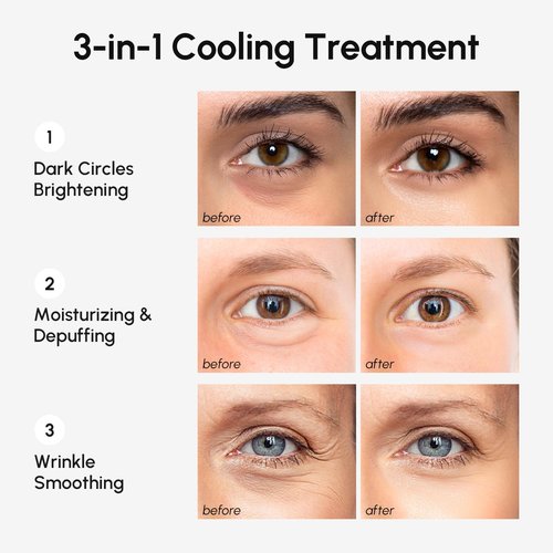 MAREE Eye Gels - Cooling Under Eye Patches with Collagen & Hyaluronic Acid for Dark Circles | Anti-Wrinkle Treatment