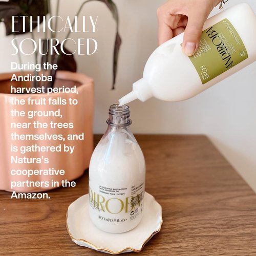 Natura Ekos Andiroba Body Lotion - 30-Hour Moisturization & Muscle Relief - Vegan Skin Care - 13.5 fl oz (400ml)