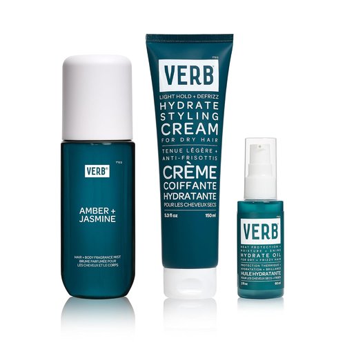 VERB Hydrate Styling Cream - Smooths Frizz and Adds Shine for Dry Hair - Amber & Warm Jasmine Scent