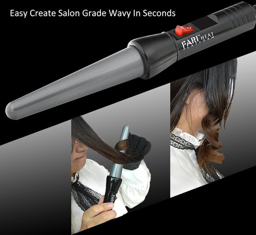 FARI Travel Hair Curling Iron and Mini Flat Iron 2 in 1 Kit, Ceramic Tourmaline Curling Wands and Hair straighteners Set, Heat Resistant Glove and Travel Pouch Included, Black