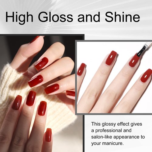 VENALISA 3 Pcs No Wipe Glossy and Matte Gel Top Coat and Base Coat Set for Gel Nail Polish- High Gloss Base Matte & Shiny Top Coat Kit, Soak Off Nail Art Home and Professional Manicure
