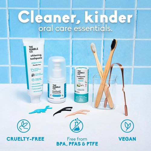 Humble Co. Tongue Scraper - 100% Stainless Steel Cleaner for Adults & Kids | 2 Pack for Fresh Breath