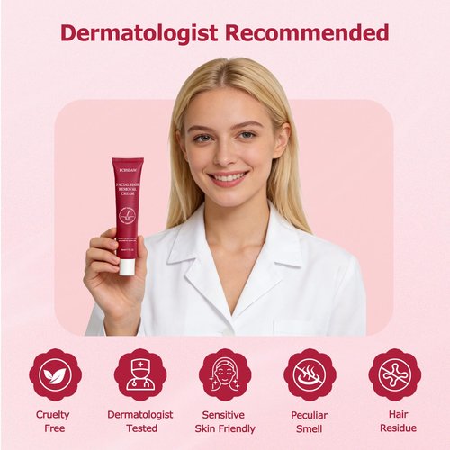 Facial Hair Removal Cream for Women + Soothing Cream – Gently and Painlessly Removes Peach Fuzz & Coarse Hair in 4 Minutes, Up to 7 Days Smooth Skin, Sensitive-Skin Safe,2.04 FL oz(Box of 1)