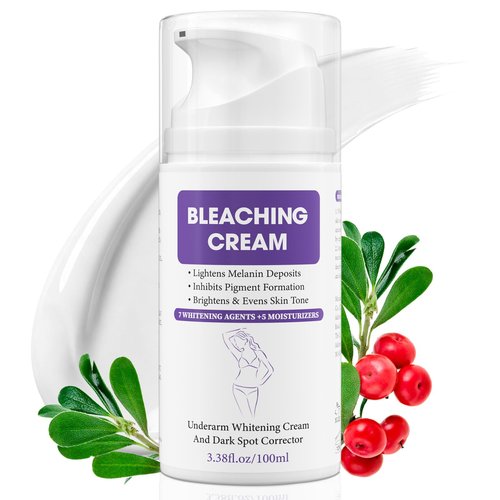 Skin Bleaching Cream, Dark Spot Remover for Face and Body, Hyperpigmentation Relief, Skin Lightening Cream with Vitamin C for Intimate Areas, Underarms, Knees, Elbows & Bikini Line, 3.38fl.oz