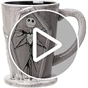 Nightmare Before Christmas 3D Tombstone Mug - 20oz Jack Skellington Ceramic Drinkware
