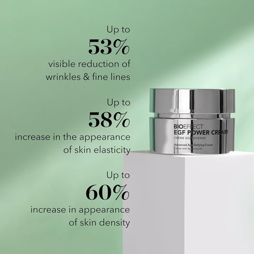 BIOEFFECT EGF Power Cream - Advanced Age-Defying Face & Neck Cream with Hyaluronic Acid & Niacinamide | 50 mL / 1.69 oz