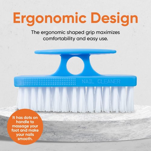 Nail Brush for Cleaning Fingernails, Nail Scrubber Brush, Toe Foot Hands Fingernail Brush Cleaner- Small Scrub Brush- All-Purpose Stiff Cleaning Brush (12 Pack, Blue)