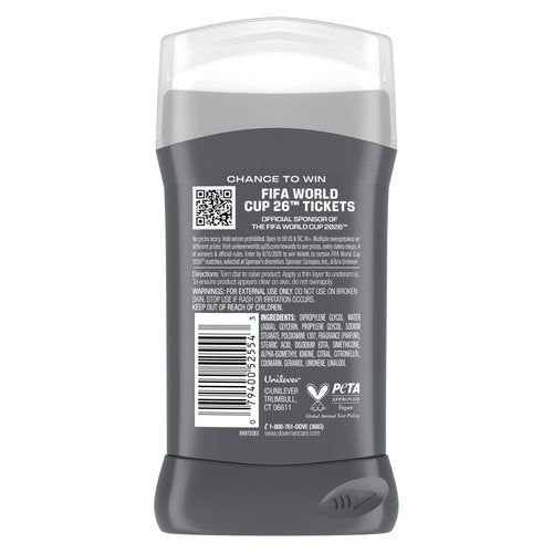 Dove Men+Care Deodorant Stick Fresh Victory for 72H Protection Neutralizes Odor 3.0 oz
