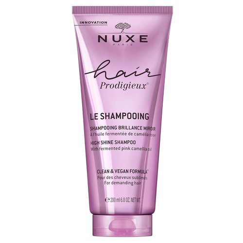 NUXE High Shine Shampoo - Nourishing Radiance Boost with Fermented Pink Camellia Oil | 8.5 Fl Oz