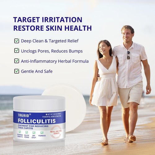 TAGRID Folliculitis Antifungal Treatment Set: Ultimate Duo for Ingrown Hair, Folliculitis Relief and Fungal Skin Care - Antibacterial Soap for Athletes & Active Lifestyles