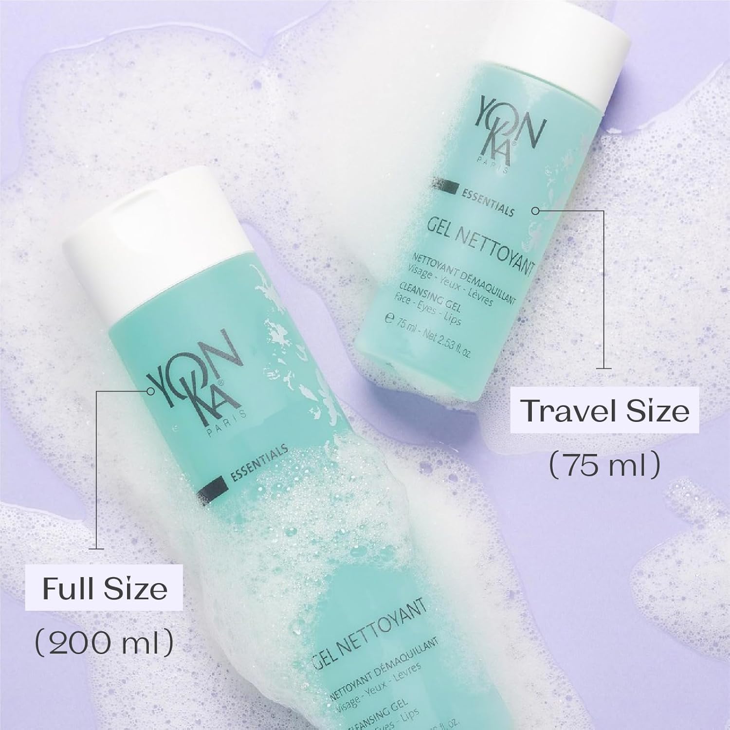 Yonka Gel Cleanser - Gentle Foaming Face Wash & Makeup Remover | Balances pH & Cleanses Pores | For Acne-Prone & Oily Skin
