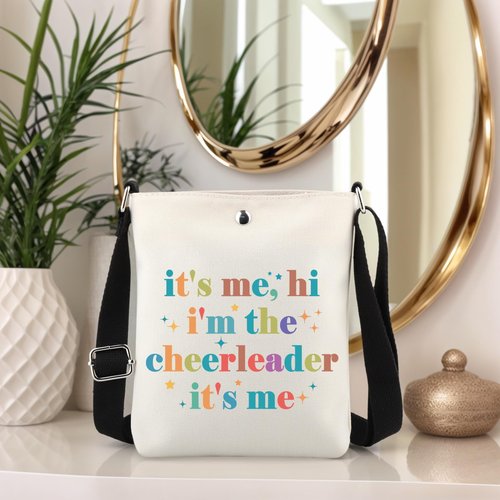 Cheerleader Zipper Makeup Bag It's Me, Hi I'm The Cheerleader It's Me Bag Cheerleading Teammate Gift (cheerleader CR)
