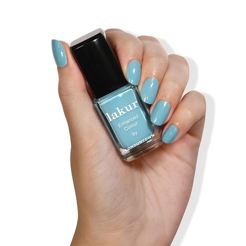 LONDONTOWN Lakur Nail Polish - Blue, Long-Lasting & Chip-Resistant | Non-Toxic Vegan Formula, 0.4 Fl Oz