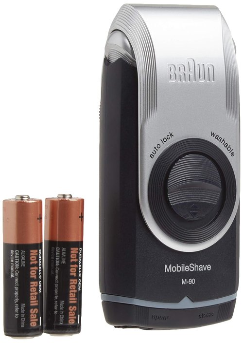 Braun Electric Razor for Men - M90 Mobile Shaver with Precision Trimmer | Washable Design