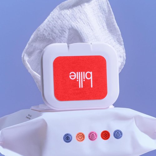 Billie Wonder Wipes - Makeup-Removing Face Wipes with Hyaluronic Acid & Witch Hazel | 25 Count