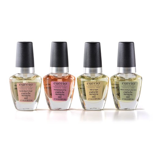 Cuccio Naturale Mini Cuticle Revitalizing Oils – Winter Hydration Repair for Dry Cuticles & Nails, Paraben-Free Spa Fragrances, Women’s Gift Set, 4 Pc