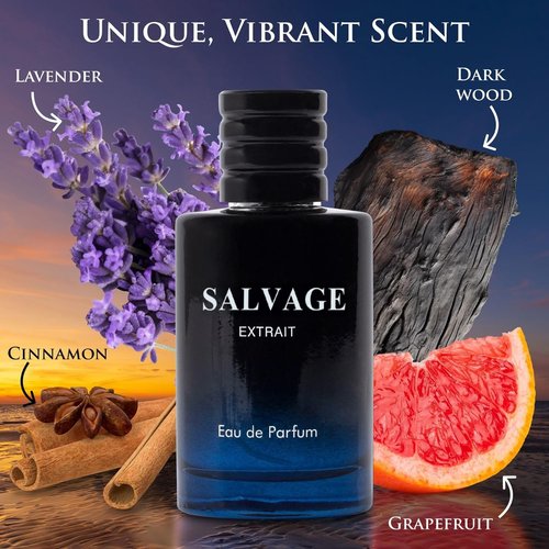 Salvage Extrait Eau De Parfum for Men - Grapefruit & Spices | Elegant 100ml Cologne for Everyday Wear