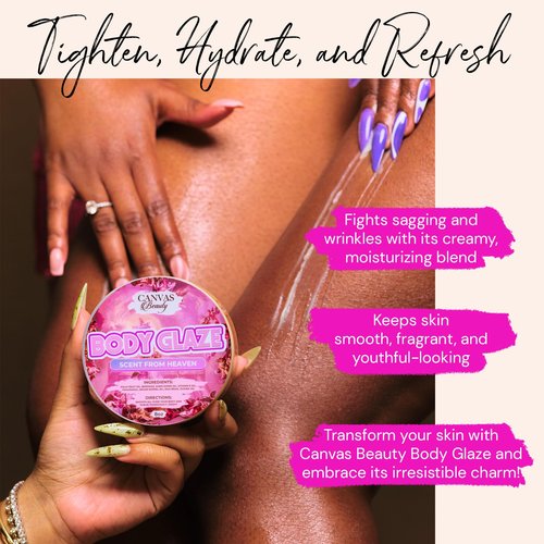 Canvas Beauty Body Glaze, Scent From Heaven – Sweet Cherries & Star Anise, Moisturizing Non-Greasy Body Butter for Women With Beeswax, Jojoba Oil, and Rice Bran for Soft and Glowy Skin