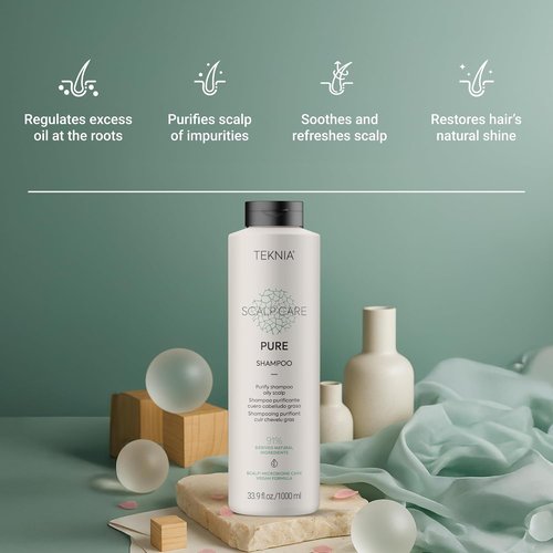 Lakmé Teknia Scalp Care Shampoo - Purifying Formula for Oily Scalp | 33.8 Fl Oz